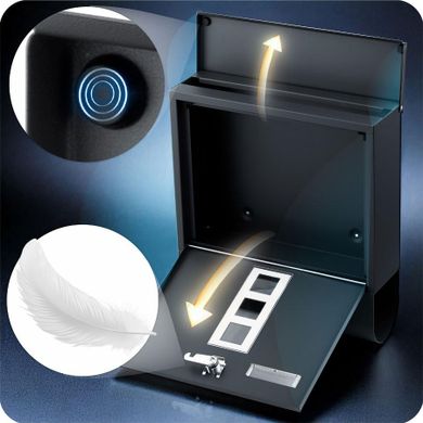 Humberg, skrzynka na listy, antracyt, 34-30,5-10 cm, HM-861