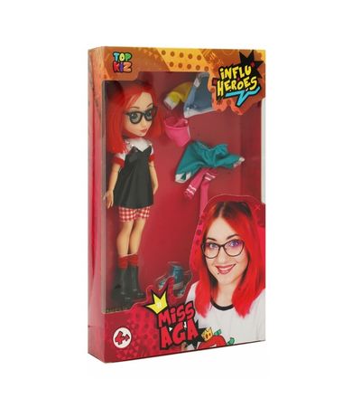 InfluHeroes, Miss Aga, lalka, zestaw z akcesoriami