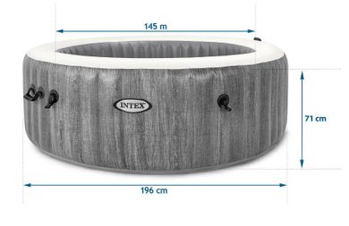 Intex, dmuchane SPA jacuzzi z hydromasażem, 4 os., 196-71 cm