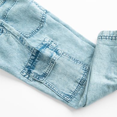 Jasnoniebieskie jeansy o kroju jogger z regulacją Cool Club