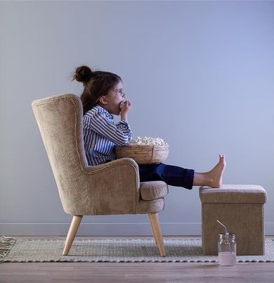Kids Concept, puf składany, sztruksowy
