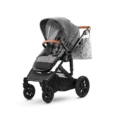 Kinderkraft, Prime, wózek wielofunkcyjny 3w1, szary