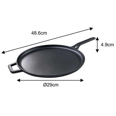 Kinghoff, patelnia żeliwna do naleśników pizzy, 29 cm