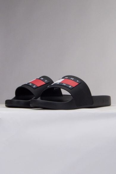 Klapki damskie, czarne, Tommy Hilfiger