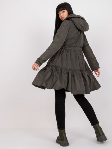 Kurtka damska z kapturem, khaki, Factory Price