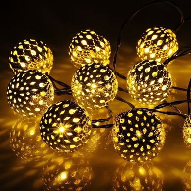 Lampki dekoracyjne LED, złote kule