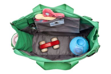 Lassig, Casual Label, Star deep green, torba do wózka