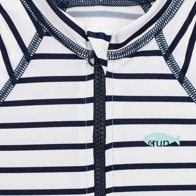 Lassig, Striped boys, kombinezon do pływania z krótkim rękawem, UV 50+, 12-18m