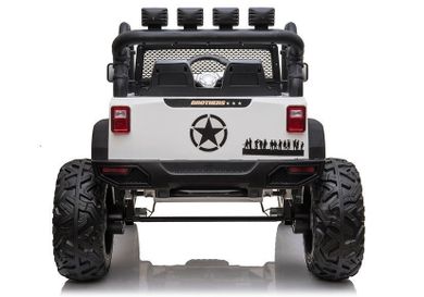 Lean Toys, Jeep JC666, pojazd na akumulator, biały