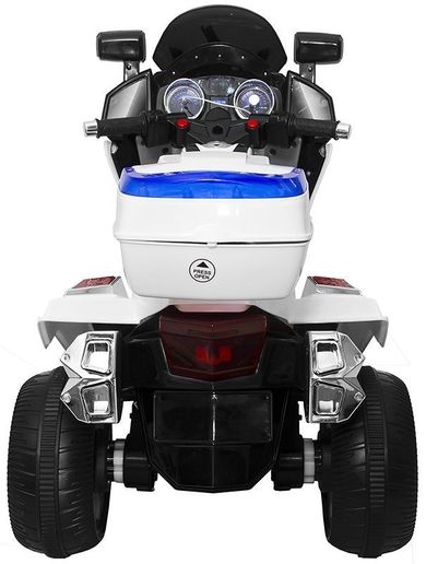 Lean Toys, Motor, pojazd na akumulator, biały
