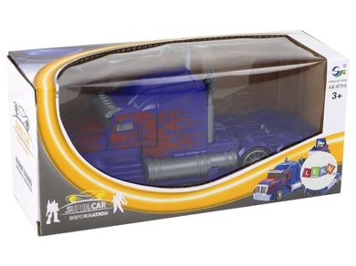 Lean Toys, Optimus Prime, pojazd, robot transformujący, niebieski