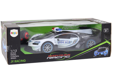 Lean Toys, policja, pojazd zdalnie sterowany, 1:12, biały