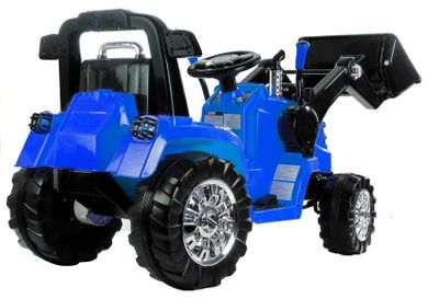 Lean Toys, Traktor, pojazd na akumulator, niebieski