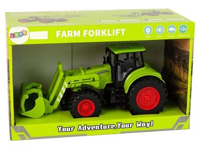 Lean Toys, traktor, pojazd rolniczy z napędem, zielony