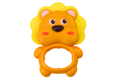Lean Toys, zestaw grzechotek, gryzaków, zwierzątka, pastelowe, 4 szt.