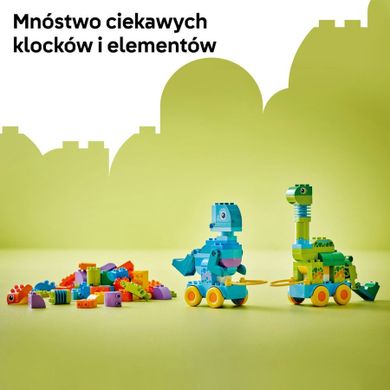 LEGO DUPLO, 3 w 1 Dinozaury na kółkach, 10451