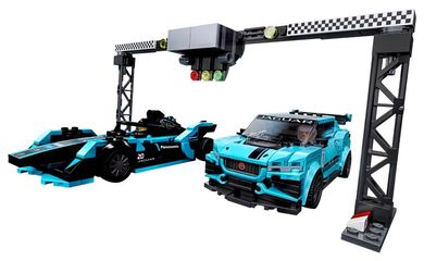 LEGO Speed Champions, Formula E Panasonic Jaguar Racing GEN2 Car i Jaguar I-PACE eTROPHY, 76898