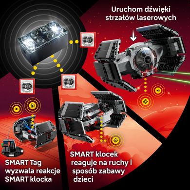 LEGO Star Wars, SMART Play: Myśliwiec TIE Dartha Vadera, 75421