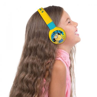 Lexibook, Minionki, składane słuchawki, 2w1, Bluetooth i przewodowe, z zabezpieczeniem głośności