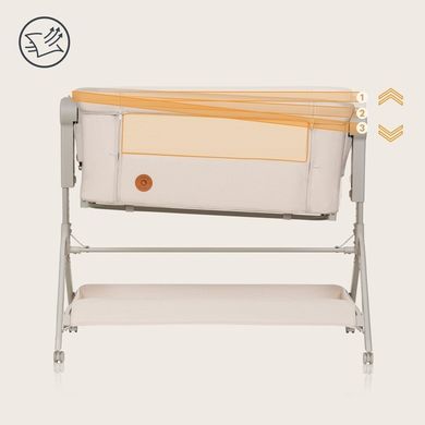 Lionelo, Leonie Plus, łóżeczko dostawne, beige sand