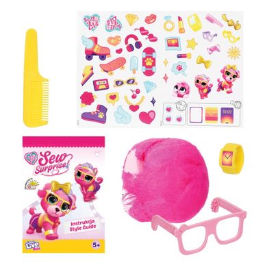 Little Live Pets, Cutie Cuts Sew Wow, pluszak niespodzianka, różowy, z magiczną maszyną do szycia