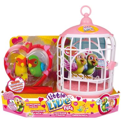 Little Live Pets, Kochane ptaszki w klatce, zabawka interaktywna