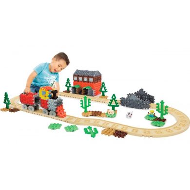 Little Tikes, Pociąg parowy, klocki wafle, zestaw, 177 elementów