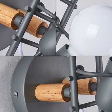Loft, lampa ścienna, kinkiet, ludzik, humanoid, czarna