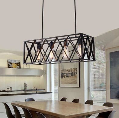 Loft, lampa wisząca industrialna, żyrandol, 4-punkty oświetleniowe