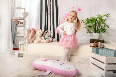 Lovely Dreams, Pani Tuliś, maskotka z pozytywką, różowa w kropki