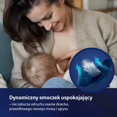 Lovi, Stardust Blue, silikonowy smoczek, dynamiczny, 6-18m, 2 szt