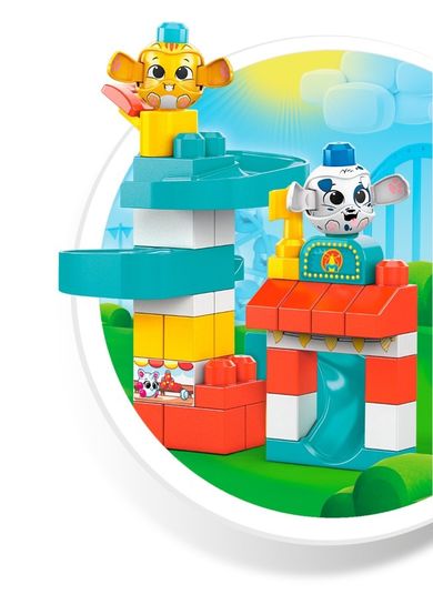 Mega Bloks, Klocki A kuku, Zjeżdżalnia i plac zabaw, zabawka dla maluchów
