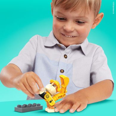 Mega Bloks, Psi Patrol, figurka do budowania Rubble, klocki, 3 elementy
