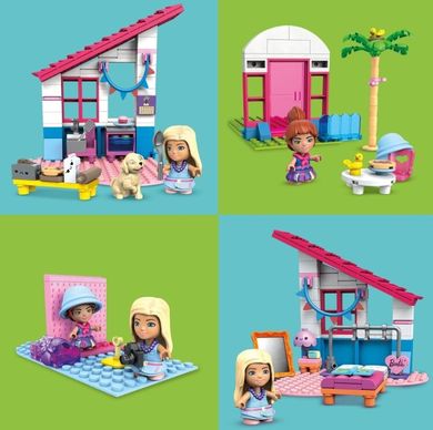 Mega Construx, Barbie Malibu Bundle, 5 zestawów, 445 klocków