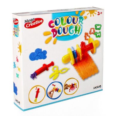 Mega Creative, masa plastyczna, foremki, sztućce, 3 kolory