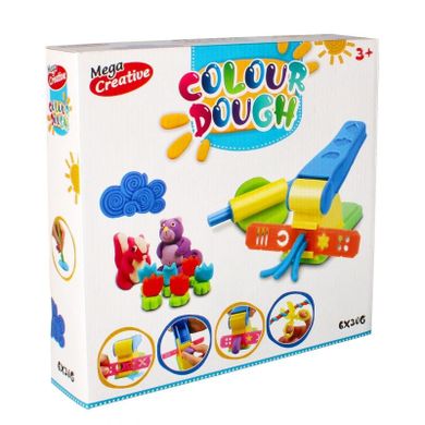 Mega Creative, masa plastyczna, wyciskarka, formeki, akcesoria, 6 kolorów
