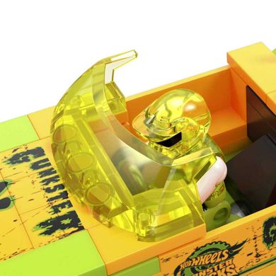 MEGA Hot Wheels, Monster Trucks, Gunkster, kaskaderski pojazd, klocki, 84 elementy