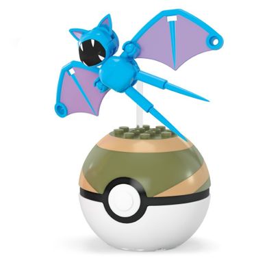 MEGA Pokemon, Pokeball Pikachu i Zubat, 2 figurki, klocki, 40 elementów