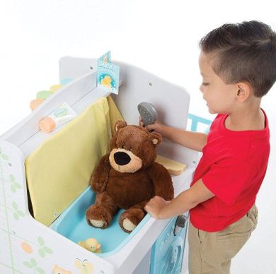 Melissa & Doug, Mine to Love, drewniany przewijak dla lalek z akcesoriami