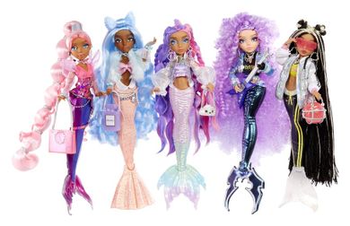 Mermaze Mermaidz, Syrenka Shellnelle, lalka modowa zmieniająca kolor, blue