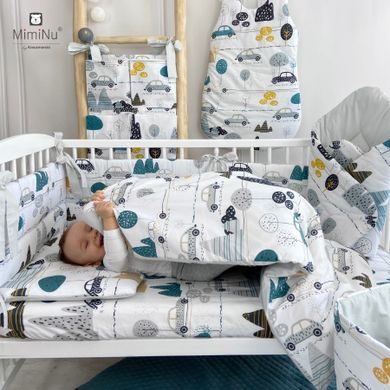MimiNu, Dziecięca Podróż, 3-częściowy komplet pościeli, 100-135 cm