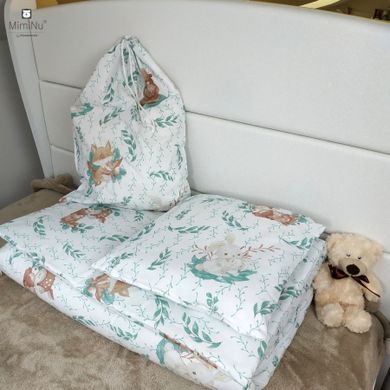 MimiNu, Lulu Natural, śpiworek przedszkolaka z woreczkiem + poduszka