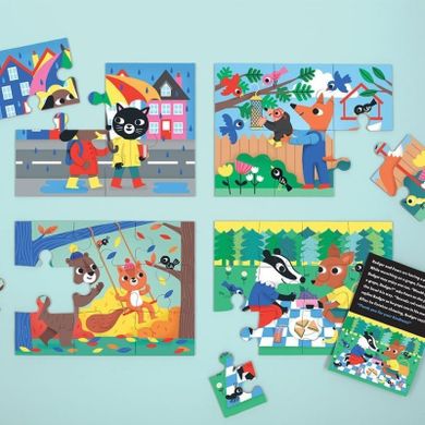 Mudpuppy, puzzle progresywne, Życzliwość, 4, 6, 9 i 12 elementów