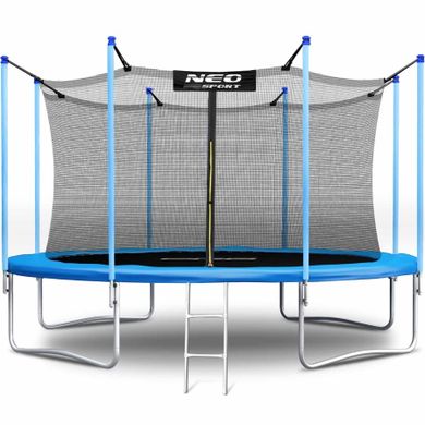 Neo-Sport, trampolina ogrodowa, z siatką wewnętrzną i drabinką, 13ft/404 cm