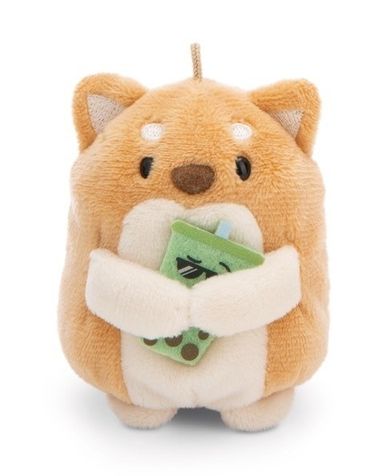 Nici, MyMochi, Pies Hiro z herbatą bąbelkową i kostiumem niedźwiedzia polarnego, maskotka w pudełku prezentowym, 8 cm