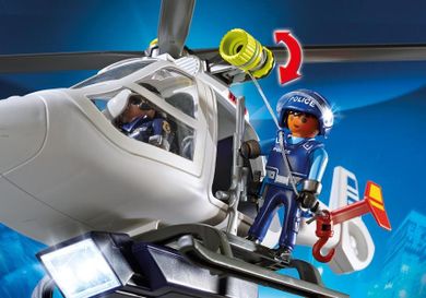 Playmobil, City Action, Helikopter policyjny z reflektorem LED, 6921