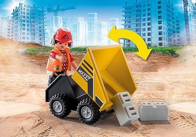 Playmobil, City Action, Plac budowy z wywrotką, 70742