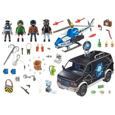 Playmobil, City Action, Policyjny helikopter: Pościg za uciekającym samochodem, 70575