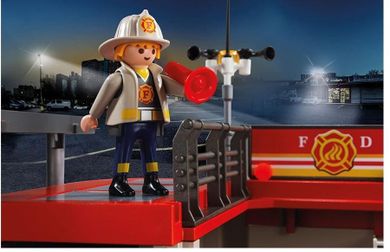 Playmobil, City Action, przenośna remiza strażacka, klocki