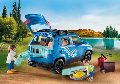 Playmobil, Family Fun, Samochód z przyczepą kempingową, 71423